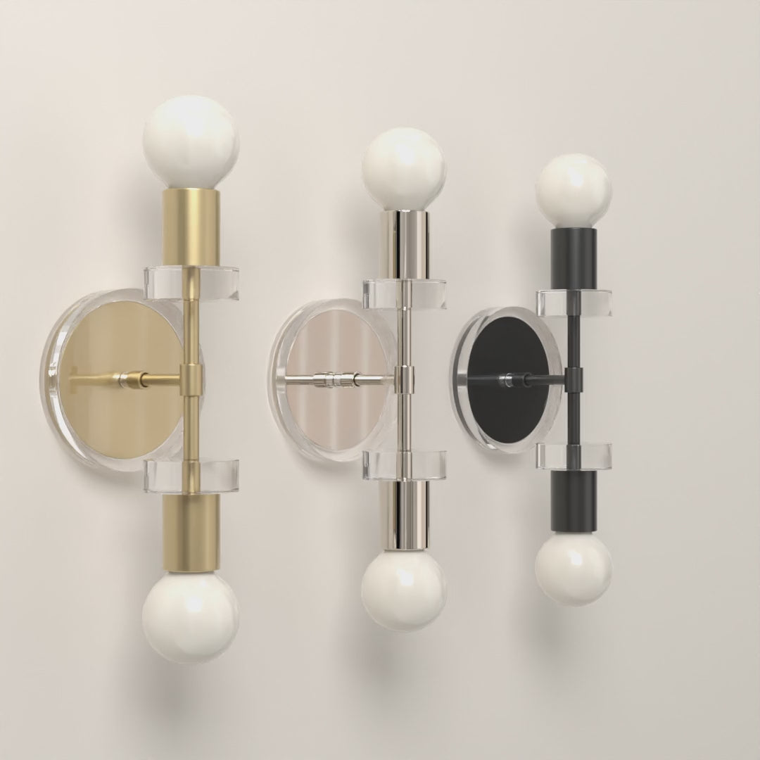 Bianca Sconce 12 in All Brass, All Nickel and All Black, 8-second product video. Dutton Brown lighting