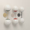 Cap Double Sconce 8 in Spa with Brass, Riding Hood Red with Nickel and White with Black hardware, 8-second product video. Dutton Brown lighting