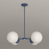 Big Orbi Chandelier in Cobalt with Black hardware, 8-second product video. Dutton Brown lighting
