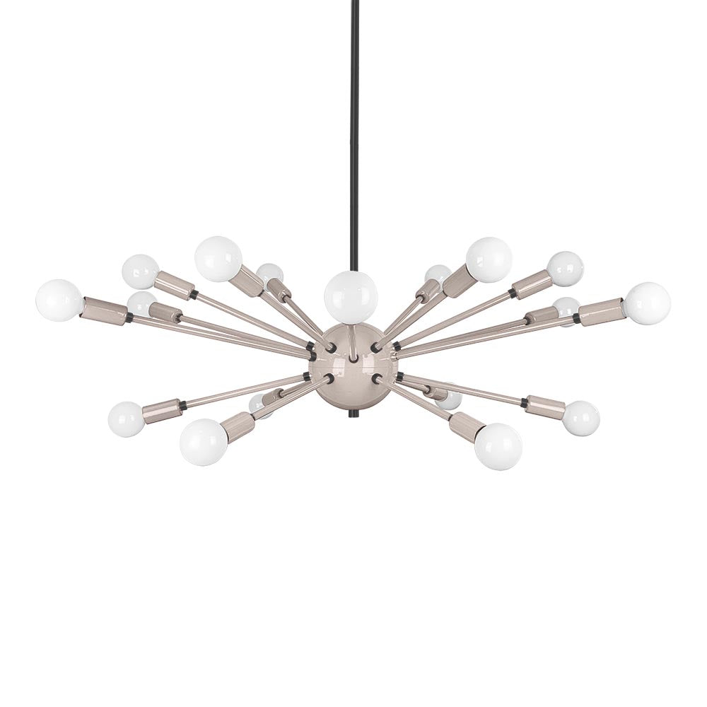 black barely color elliptical sputnik chandelier 32" dutton brown lighting