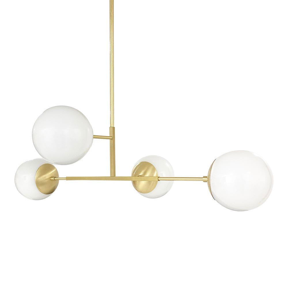 Brass Status chandelier 35" Dutton Brown lighting