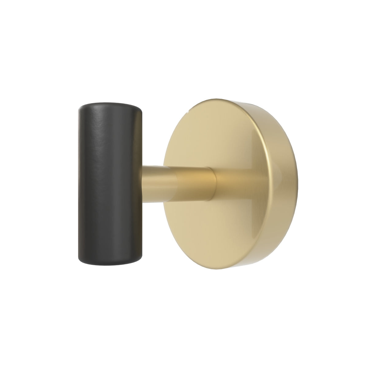 Brass and Black color Swift Hook Dutton Brown hardware