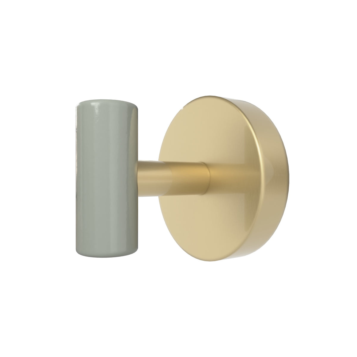 Brass and Spa color Swift Hook Dutton Brown hardware