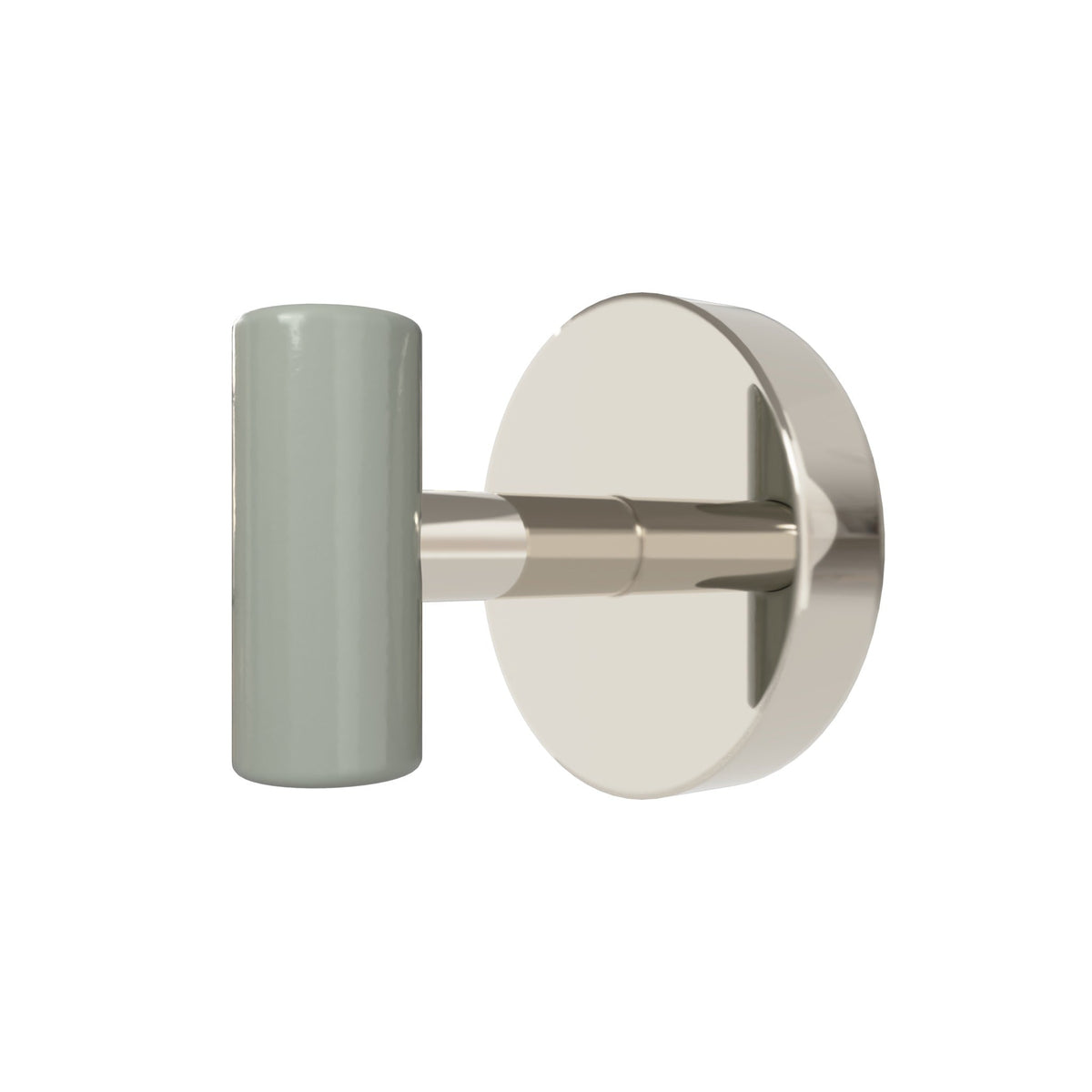Nickel and Spa color Swift Hook Dutton Brown hardware