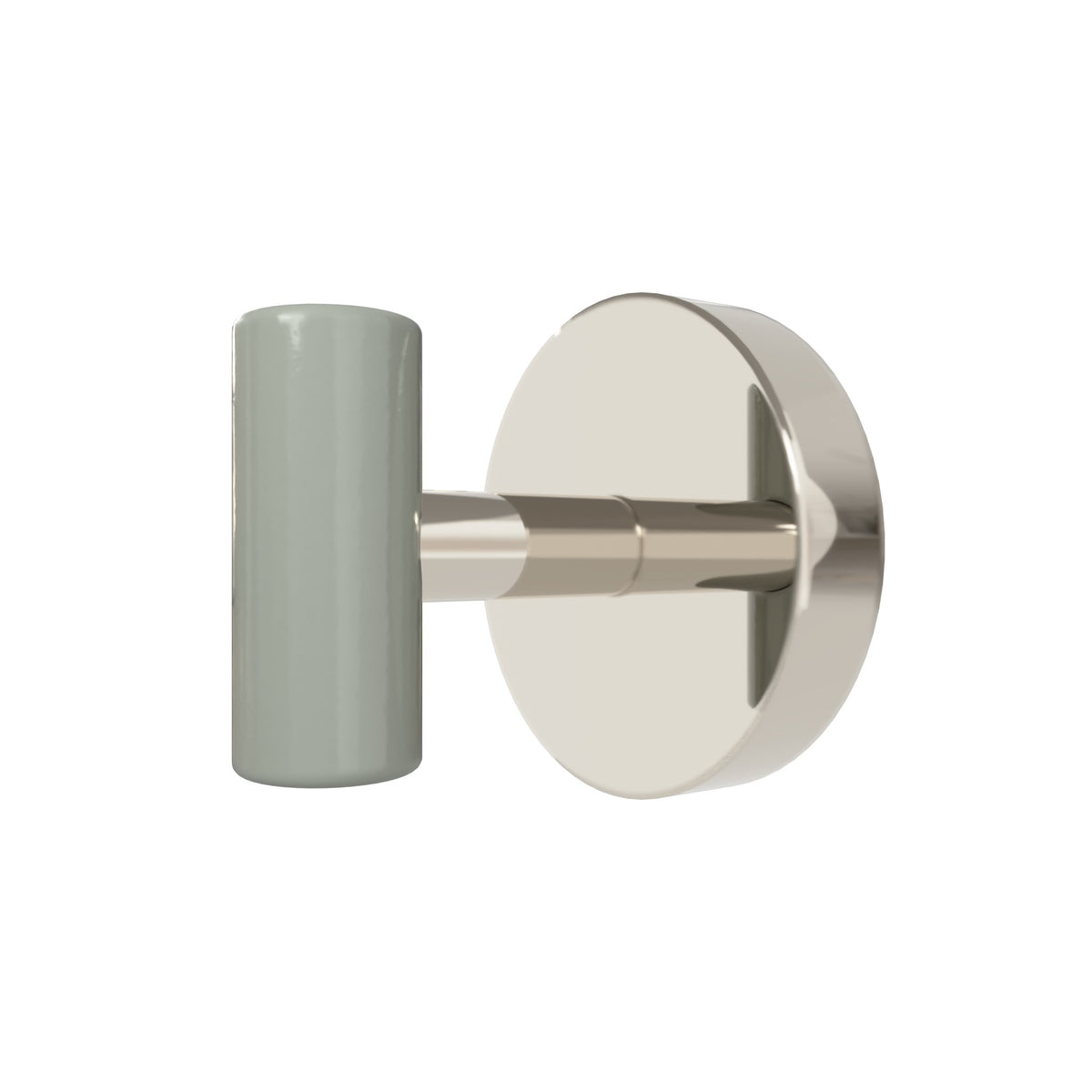Nickel and Spa color Swift Hook Dutton Brown hardware