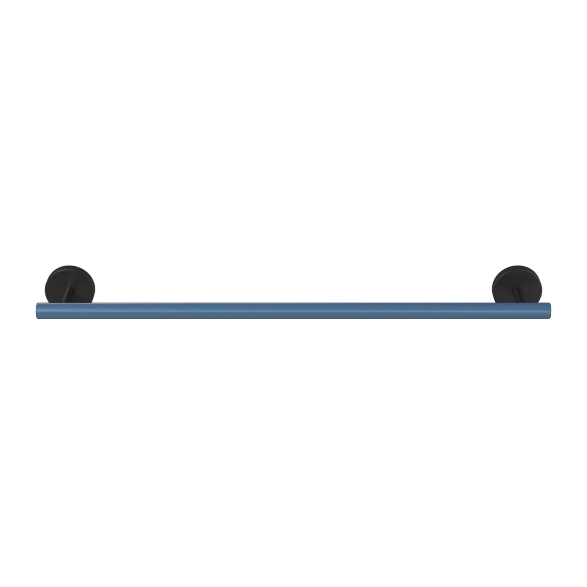 Black and Slate Blue color Swift Towel Bar 18" Dutton Brown hardware