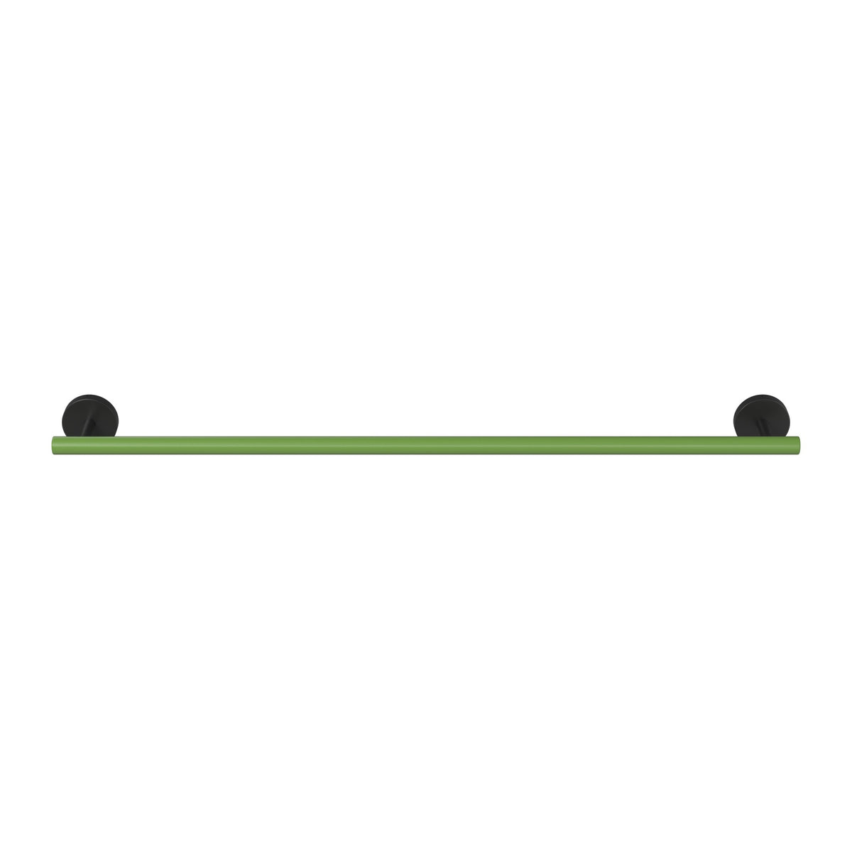 Black and Python Green color Swift Towel Bar 24" Dutton Brown hardware
