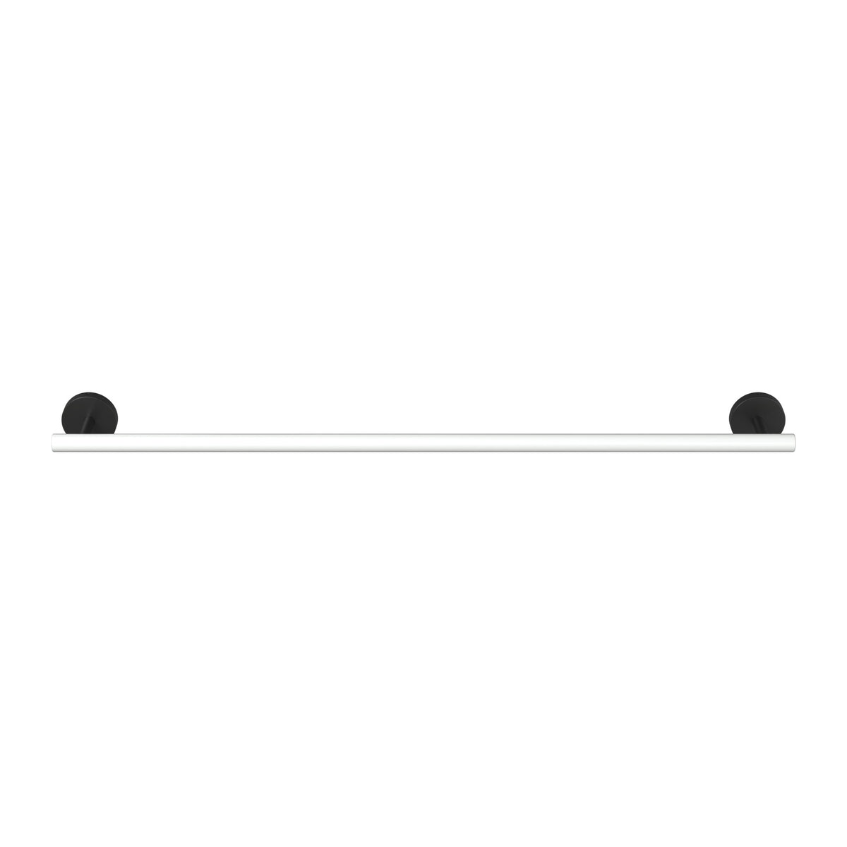 Black and White color Swift Towel Bar 24" Dutton Brown hardware