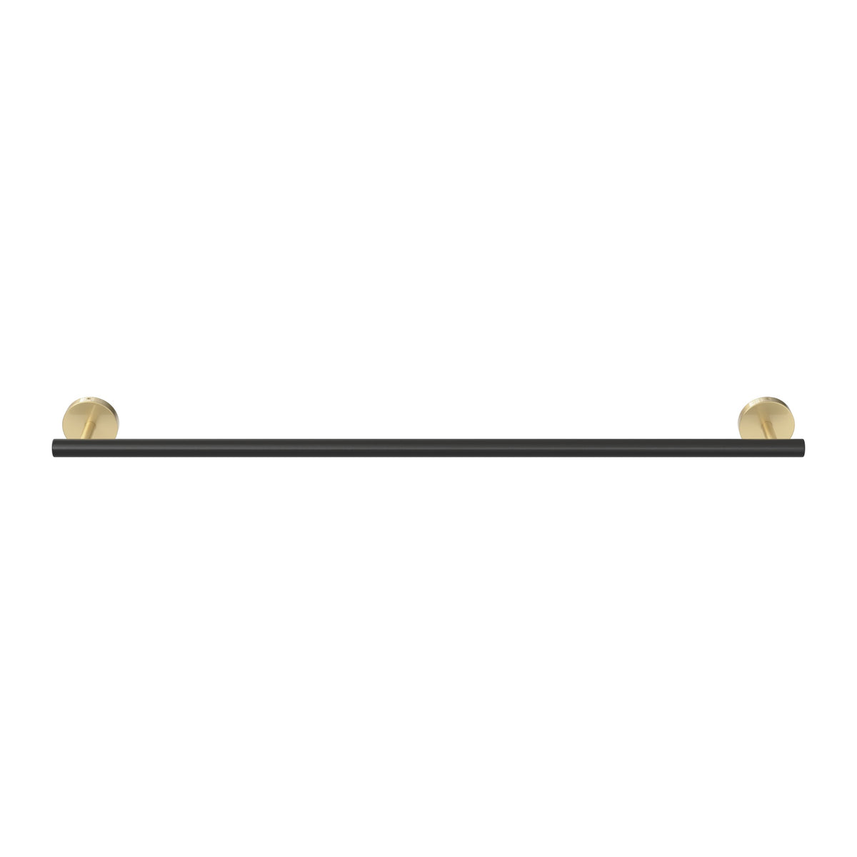 Brass and Black color Swift Towel Bar 24" Dutton Brown hardware