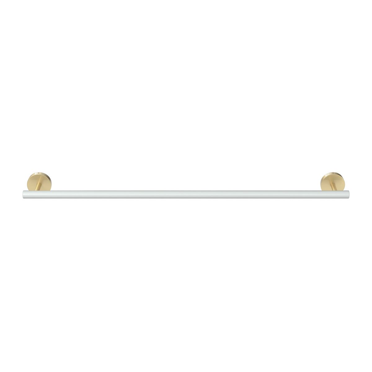 Brass and Chalk color Swift Towel Bar 24" Dutton Brown hardware