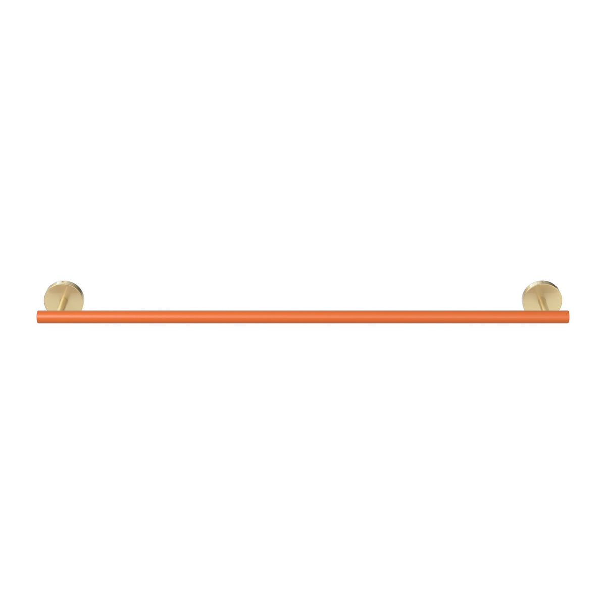 Brass and Orange color Swift Towel Bar 24" Dutton Brown hardware