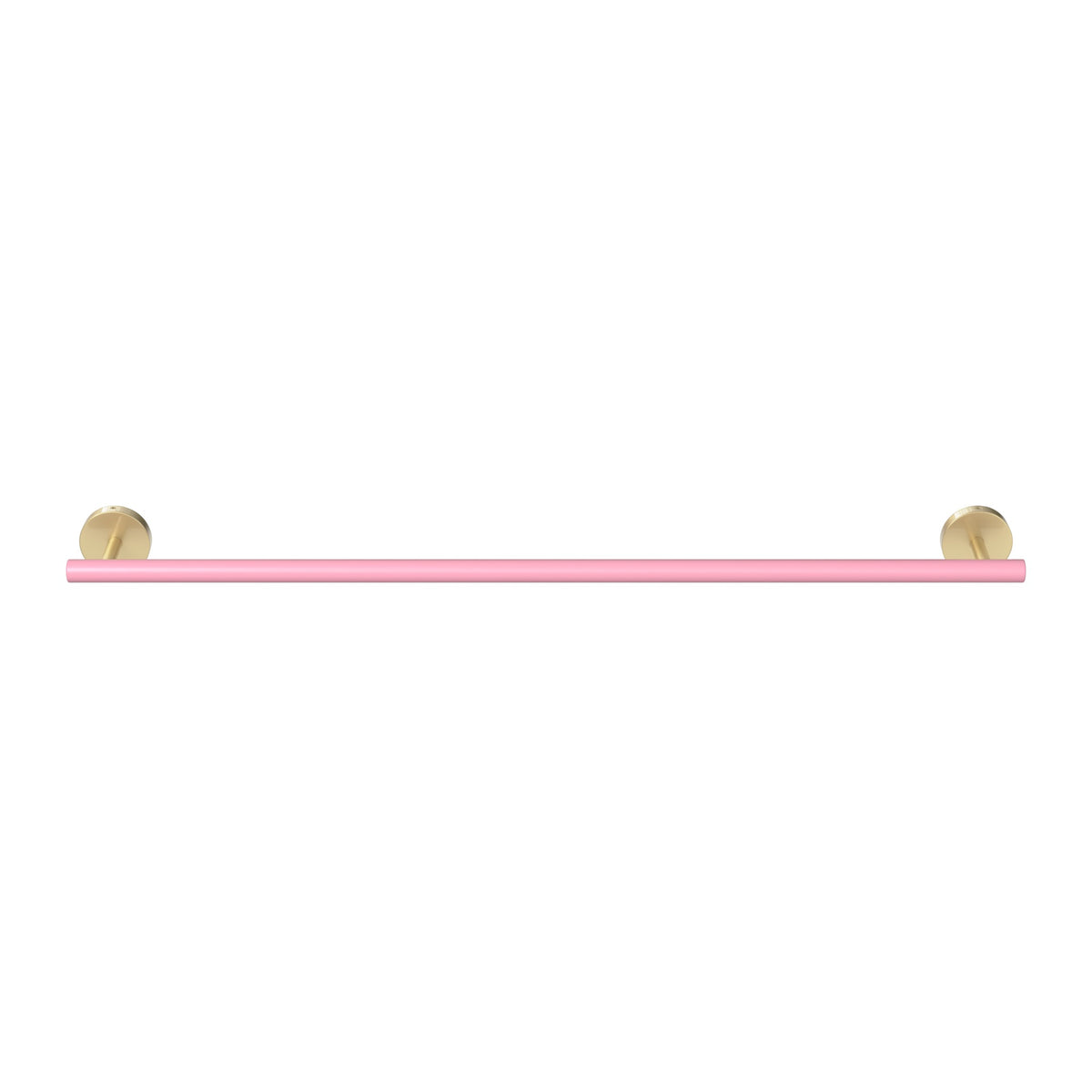 Brass and Pinkaboo color Swift Towel Bar 24" Dutton Brown hardware