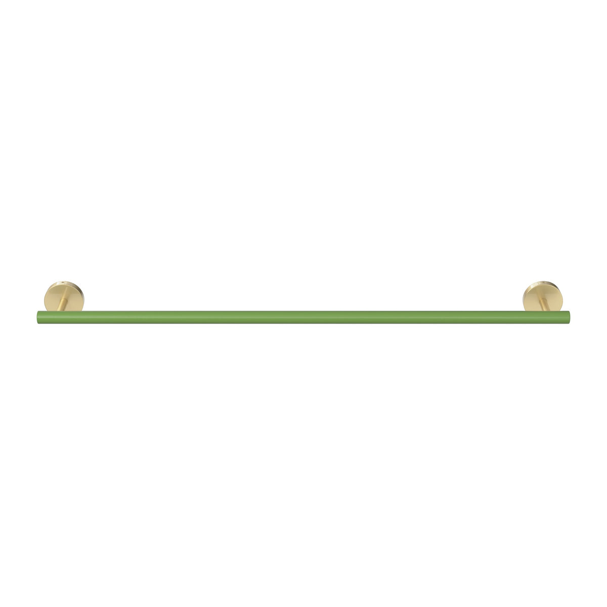 Brass and Python Green color Swift Towel Bar 24" Dutton Brown hardware