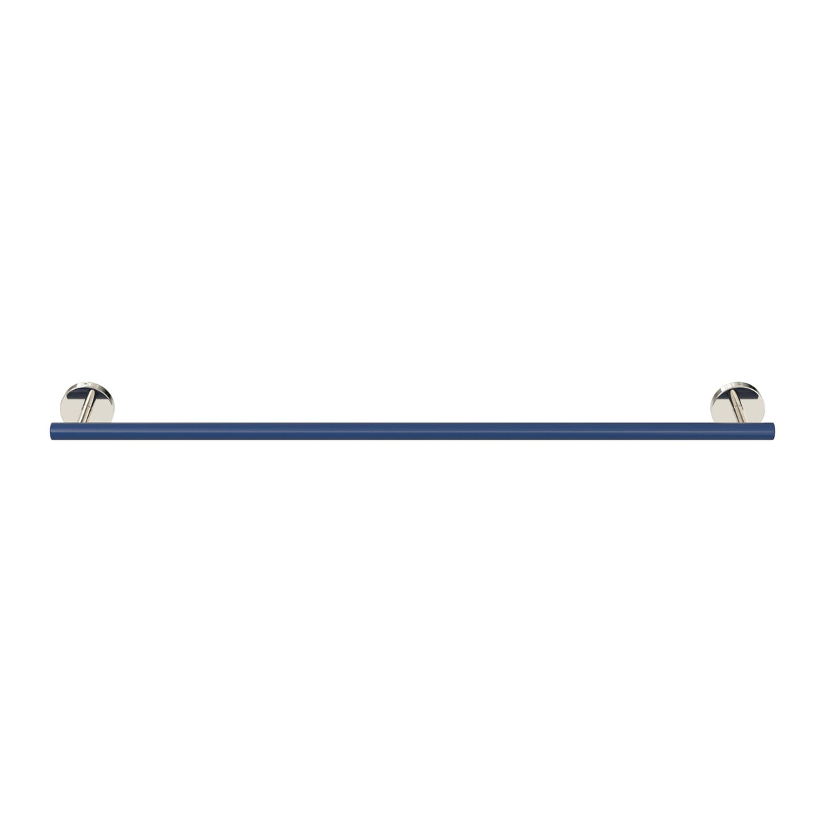 Nickel and Cobalt color Swift Towel Bar 24" Dutton Brown hardware