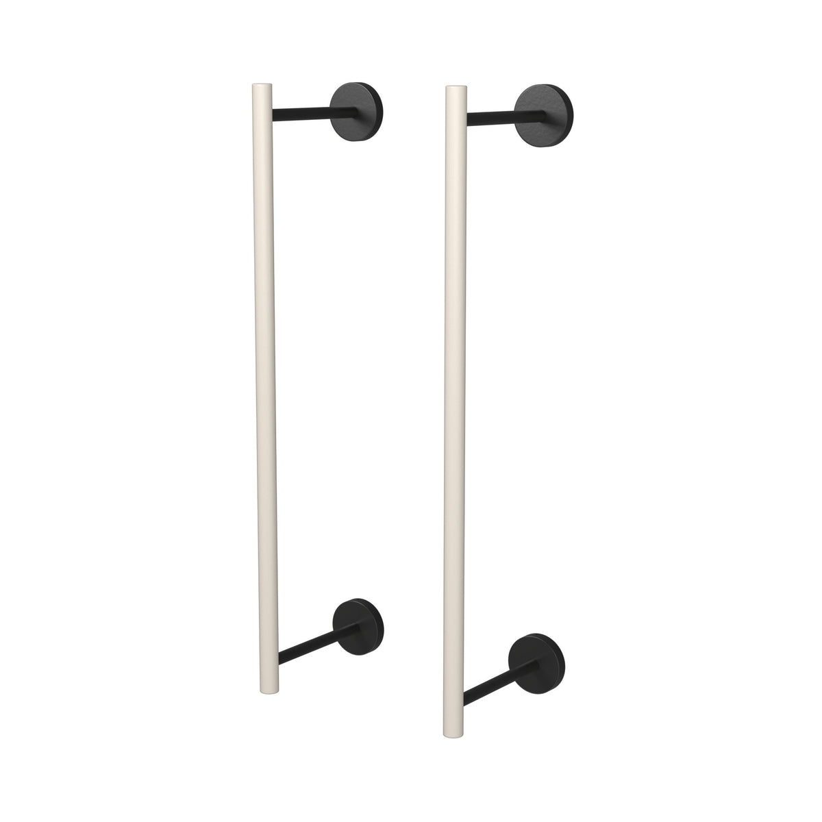 Black and Bone color Swift Towel Rack 18" Dutton Brown hardware