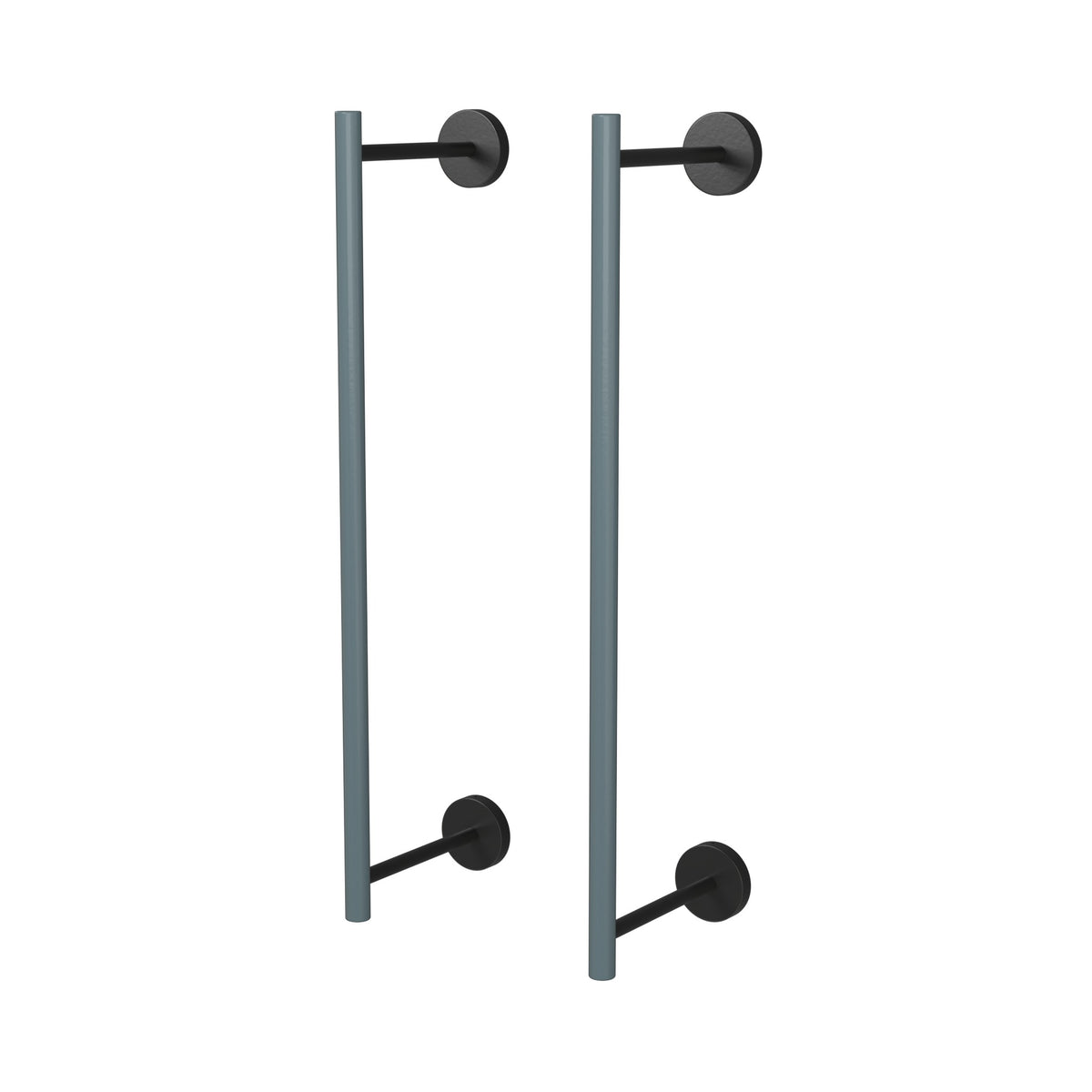 Black and Lagoon color Swift Towel Rack 18" Dutton Brown hardware