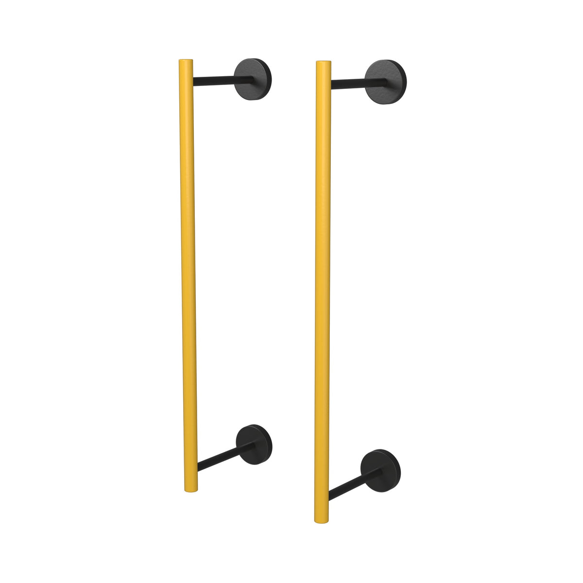 Black and Ochre color Swift Towel Rack 18" Dutton Brown hardware