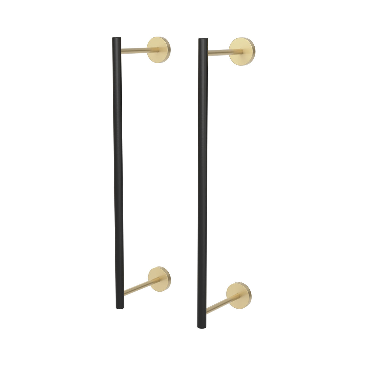Brass and Black color Swift Towel Rack 18" Dutton Brown hardware