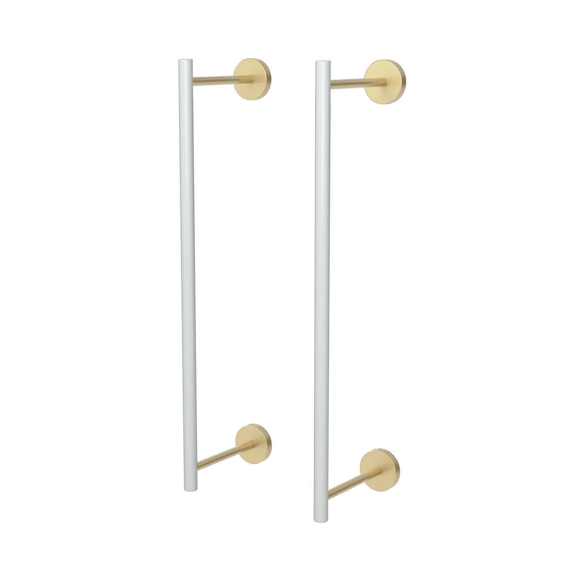 Brass and Chalk color Swift Towel Rack 18" Dutton Brown hardware