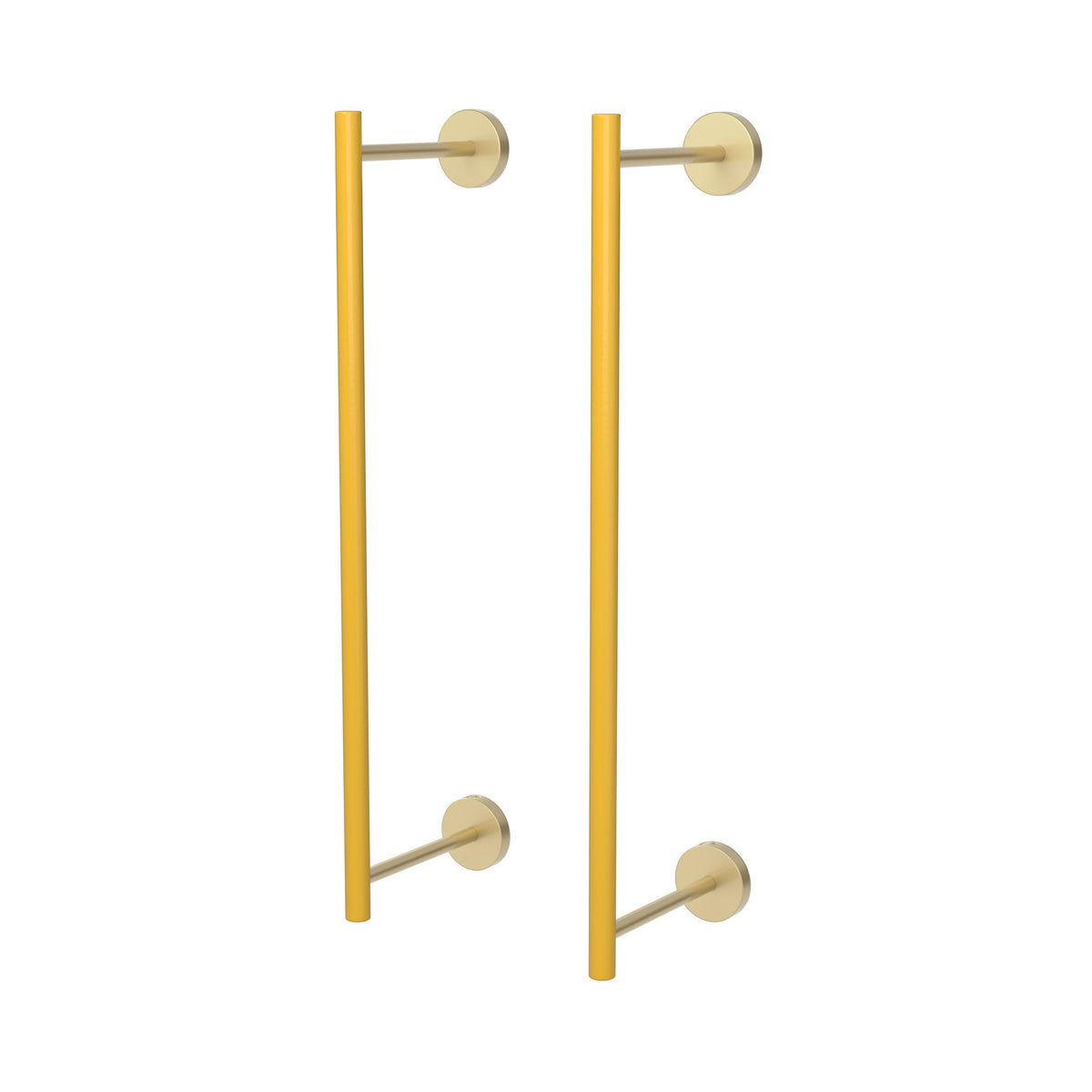 Brass and Ochre color Swift Towel Rack 18" Dutton Brown hardware