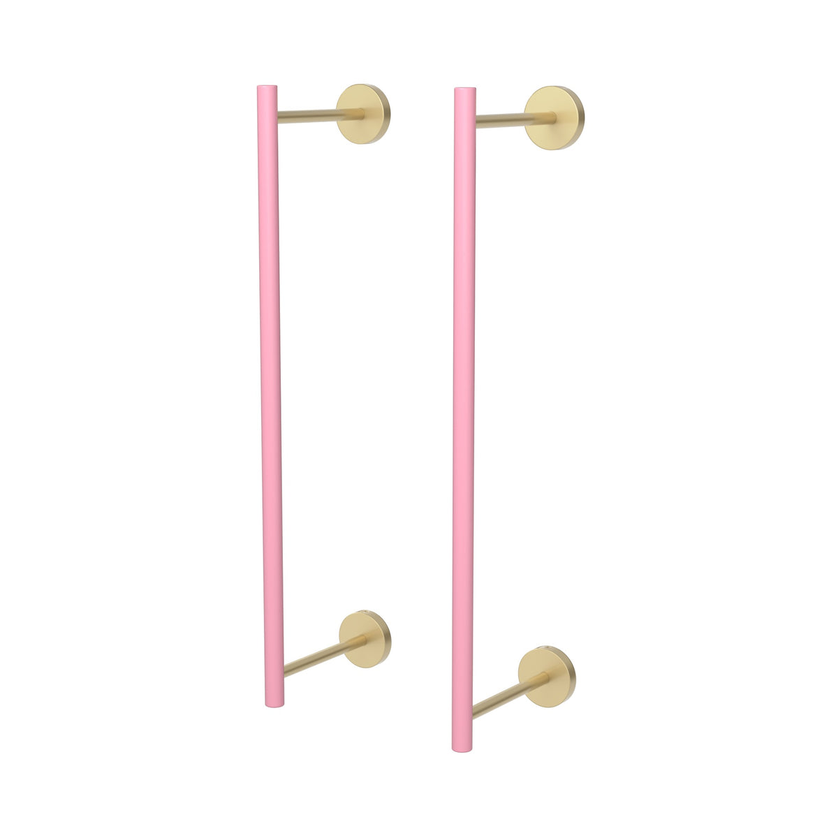Brass and Pinkaboo color Swift Towel Rack 18" Dutton Brown hardware