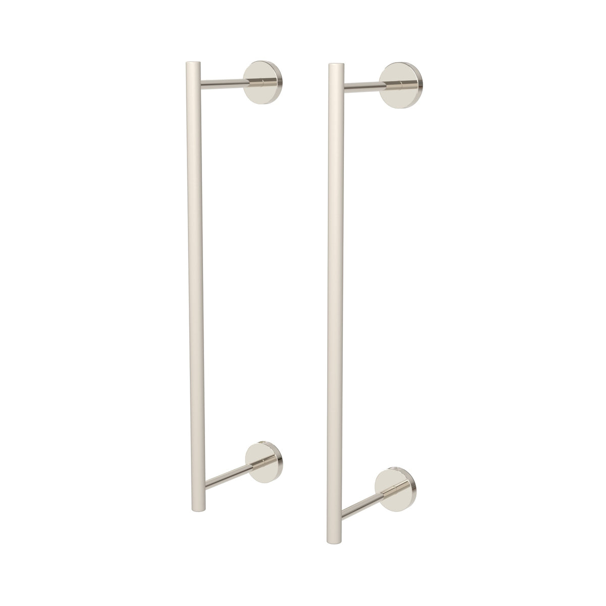 Nickel and Bone color Swift Towel Rack 18" Dutton Brown hardware