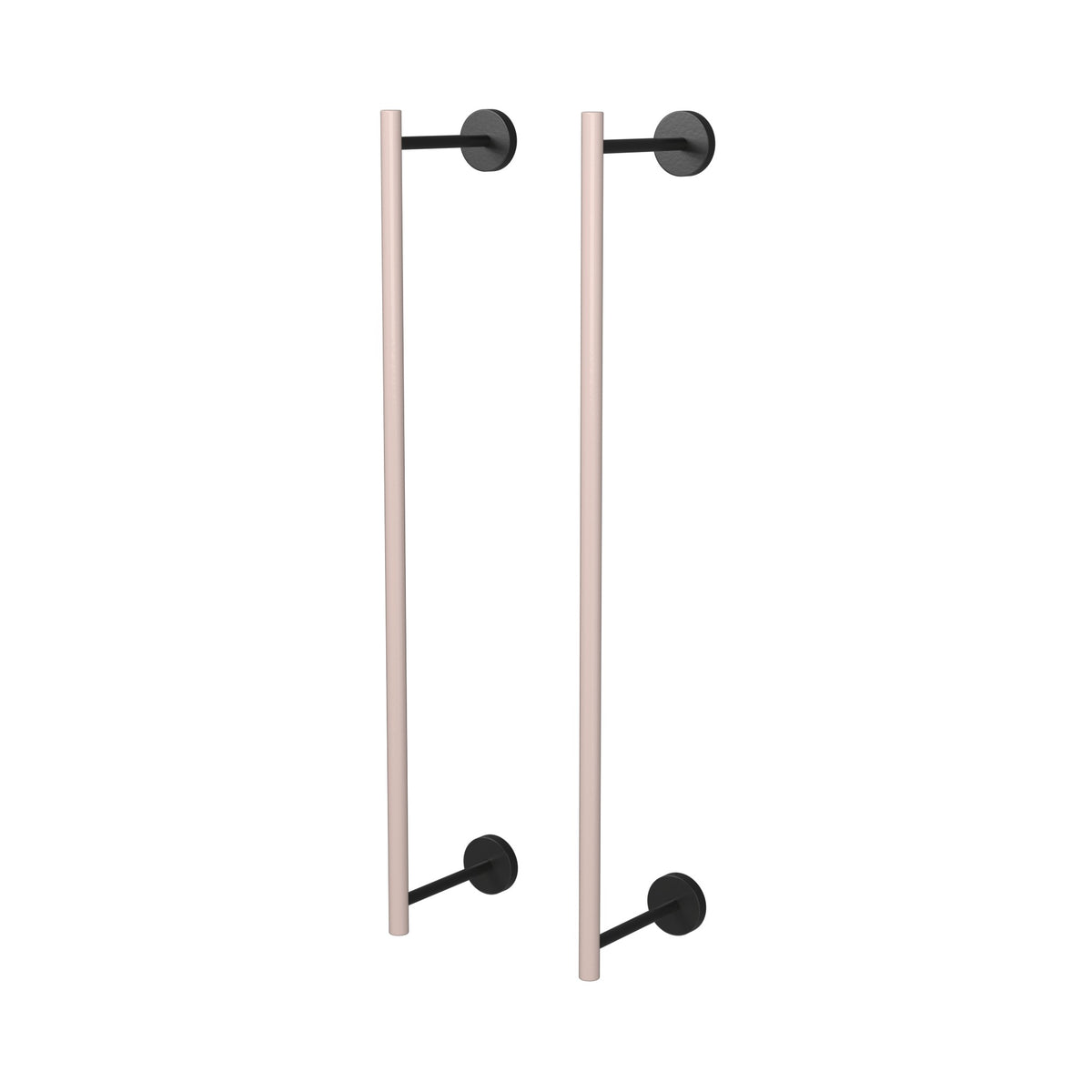 Black and Barely color Swift Towel Rack 24" Dutton Brown hardware