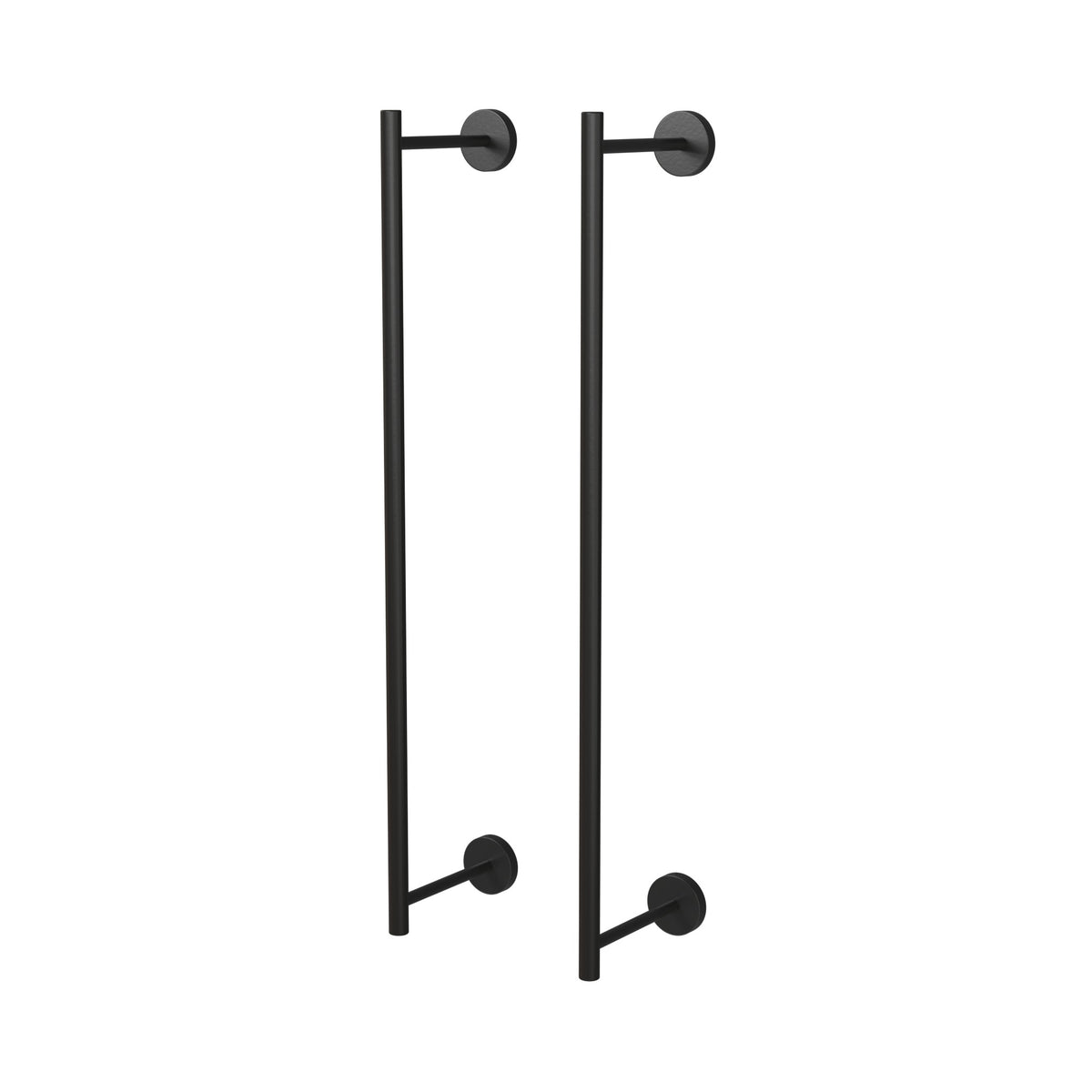 Black and Black color Swift Towel Rack 24" Dutton Brown hardware