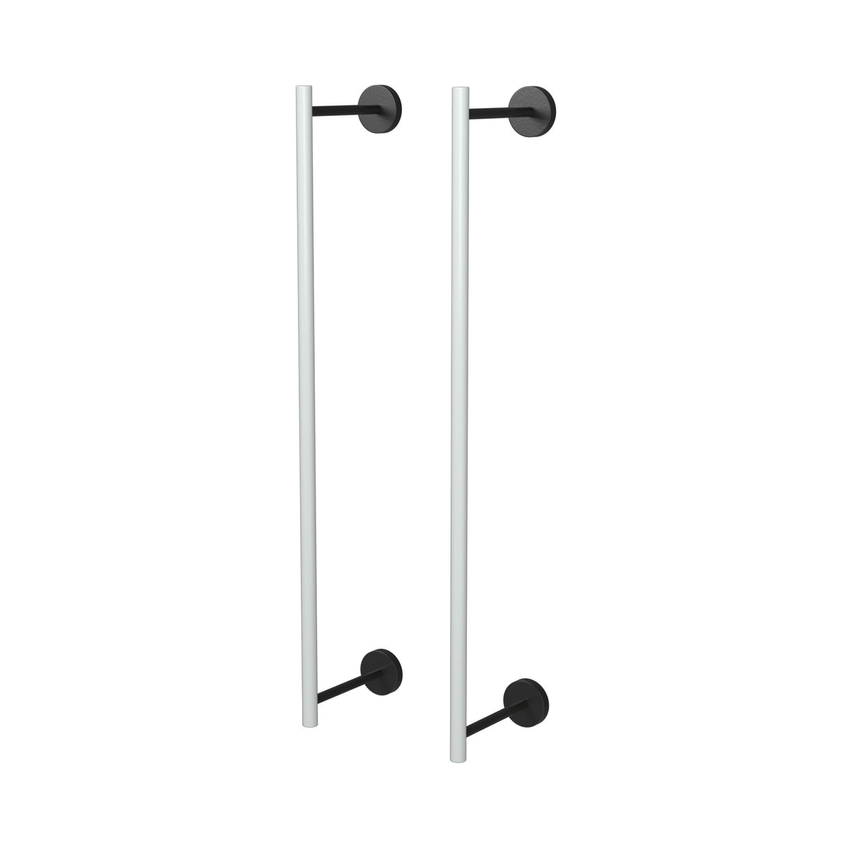 Black and Chalk color Swift Towel Rack 24" Dutton Brown hardware