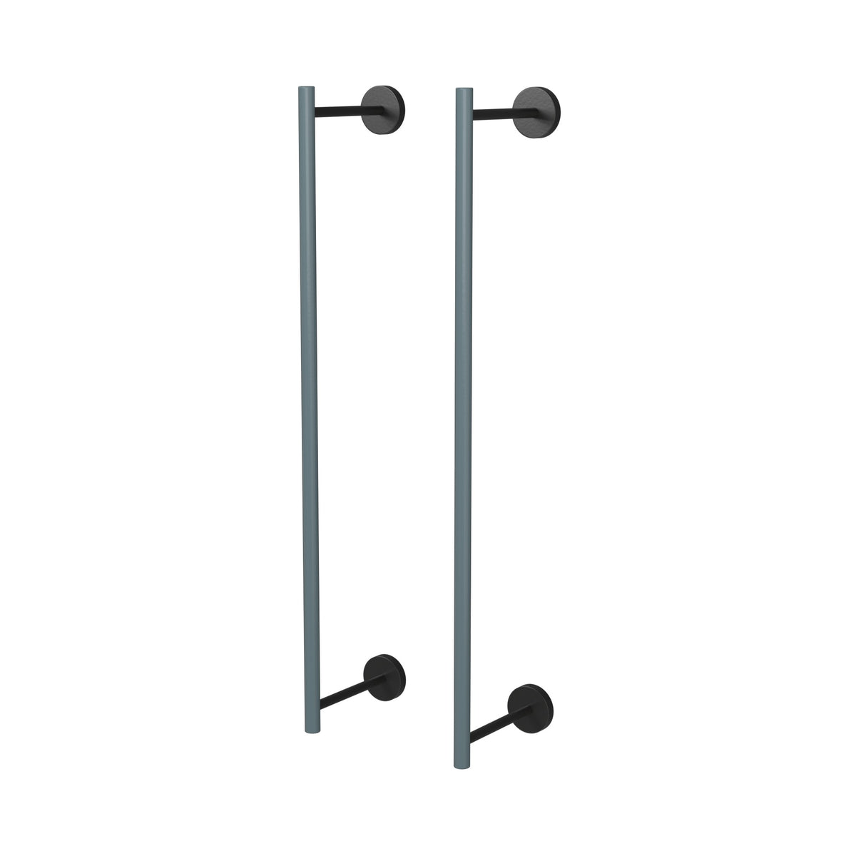 Black and Lagoon color Swift Towel Rack 24" Dutton Brown hardware