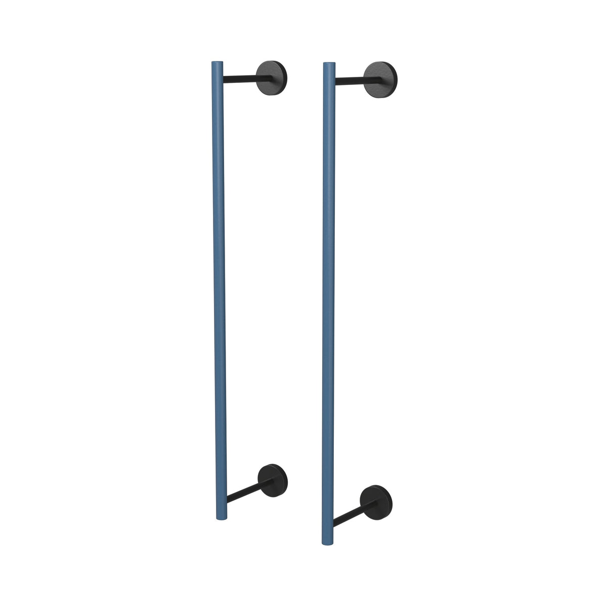 Black and Slate Blue color Swift Towel Rack 24" Dutton Brown hardware