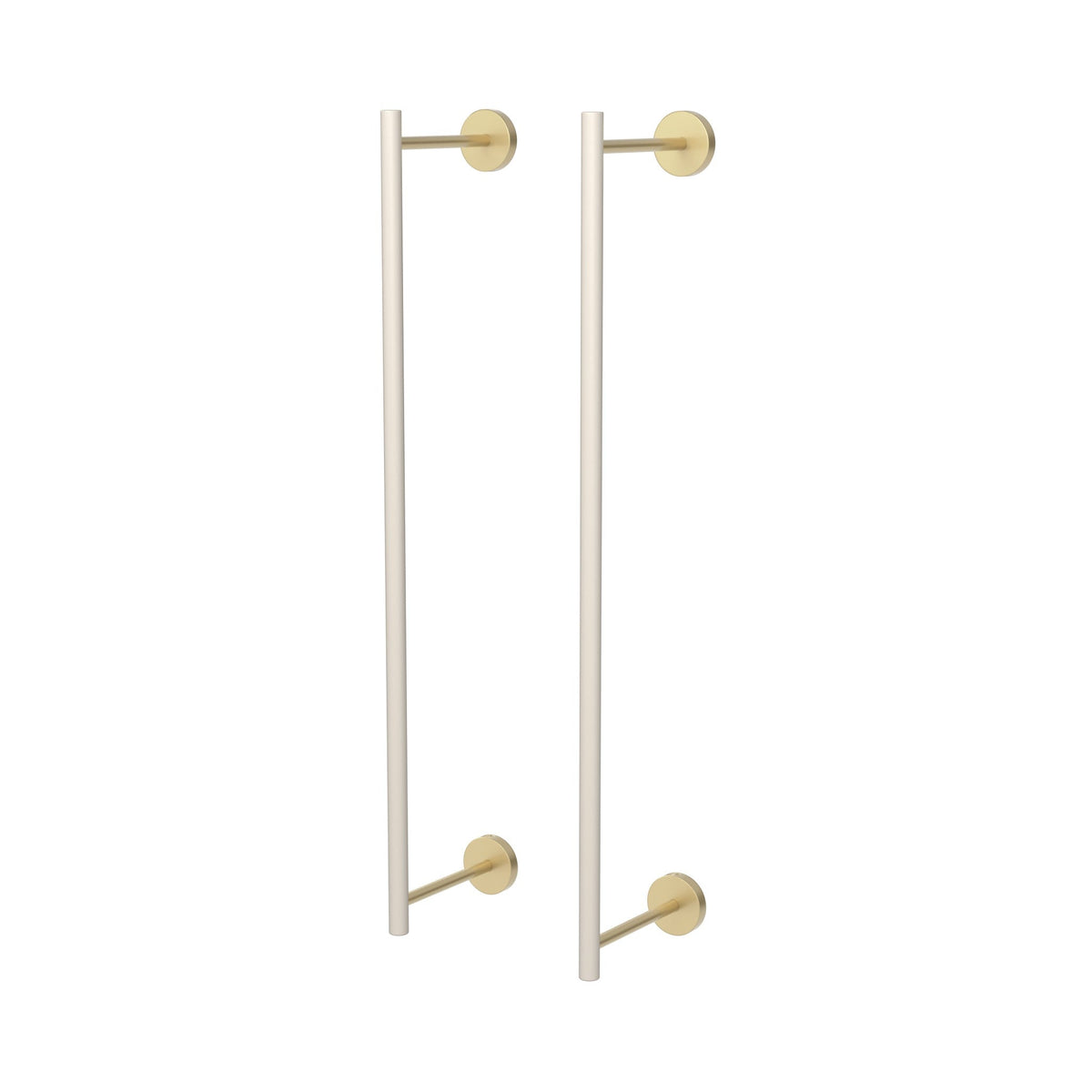 Brass and Bone color Swift Towel Rack 24" Dutton Brown hardware