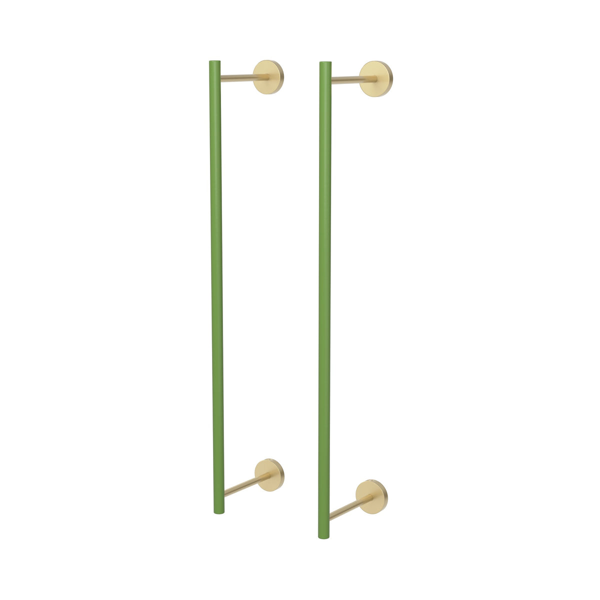 Brass and Python Green color Swift Towel Rack 24" Dutton Brown hardware
