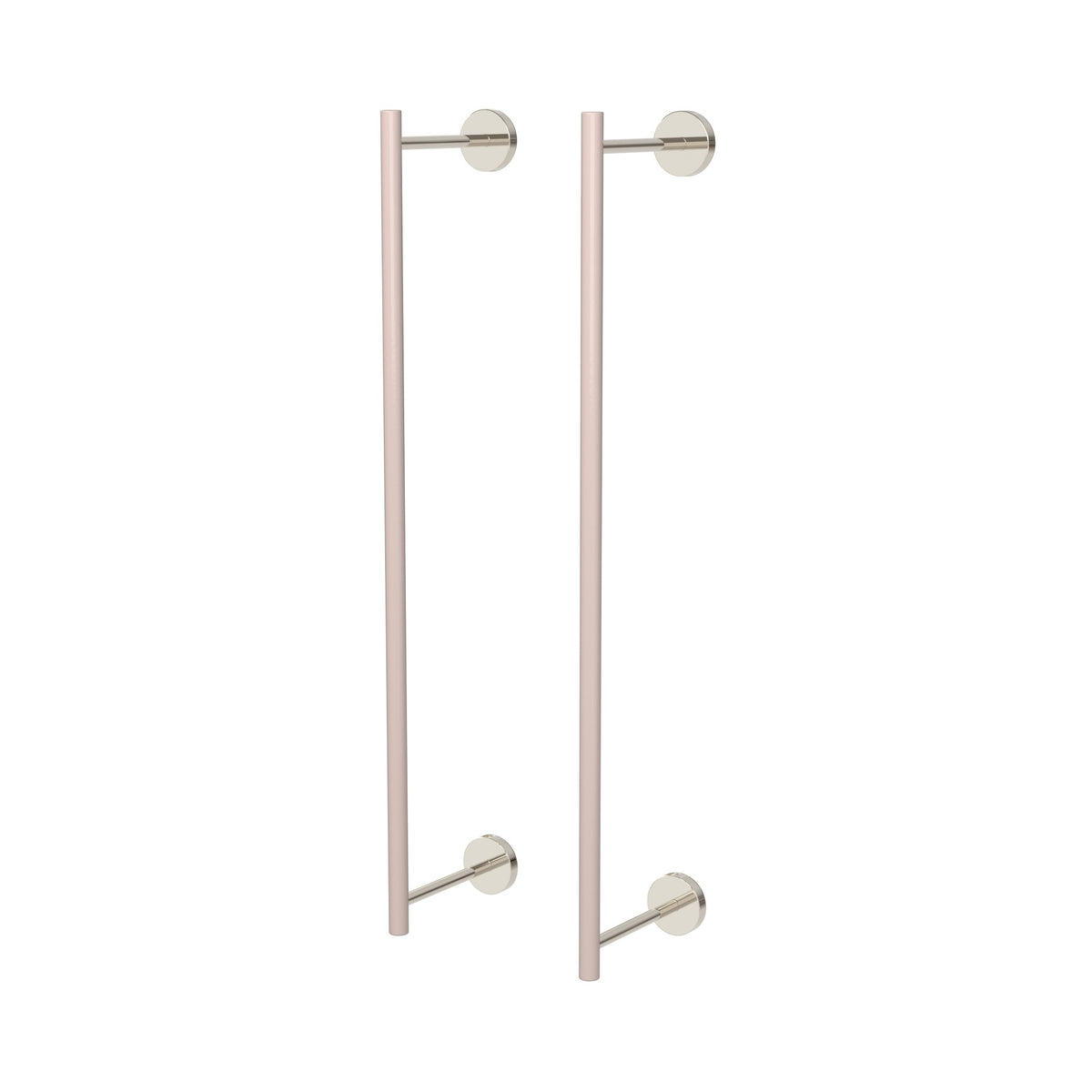 Nickel and Barely color Swift Towel Rack 24" Dutton Brown hardware
