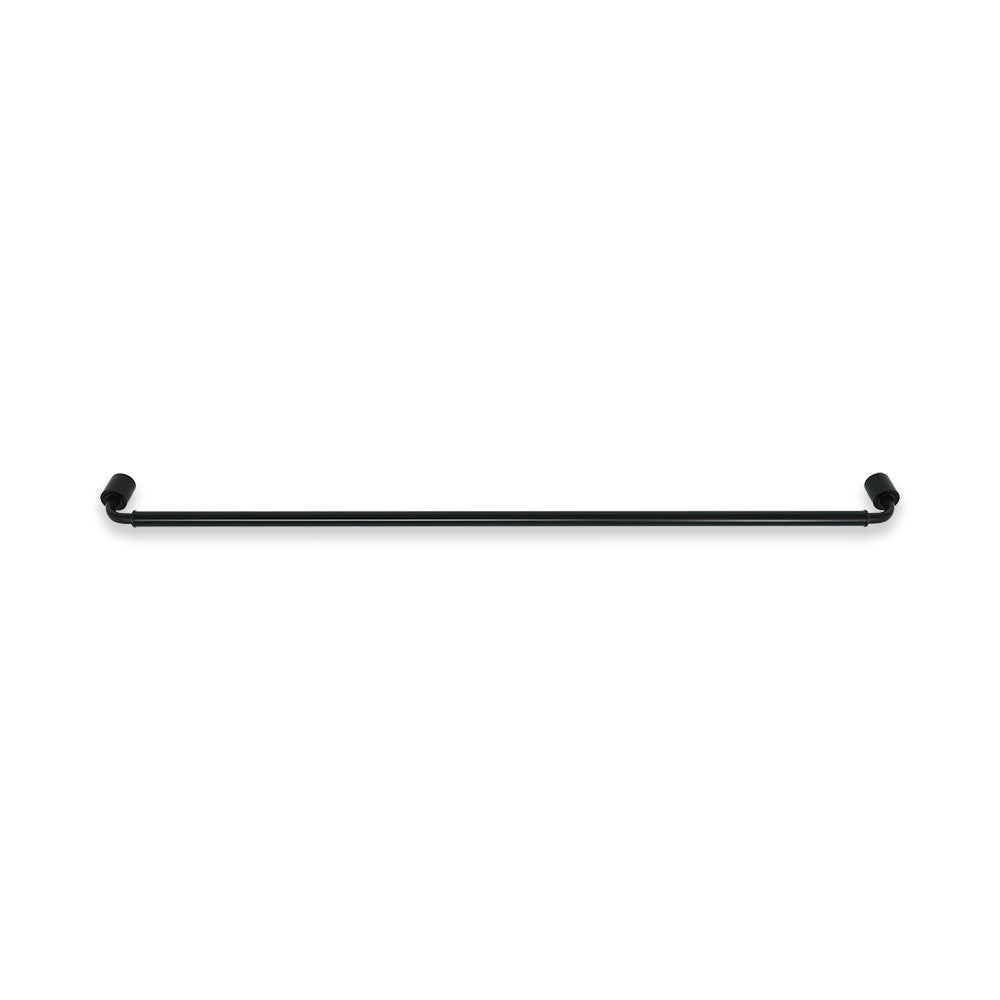 Throne towel bar hardware in black finish — Dutton Brown.