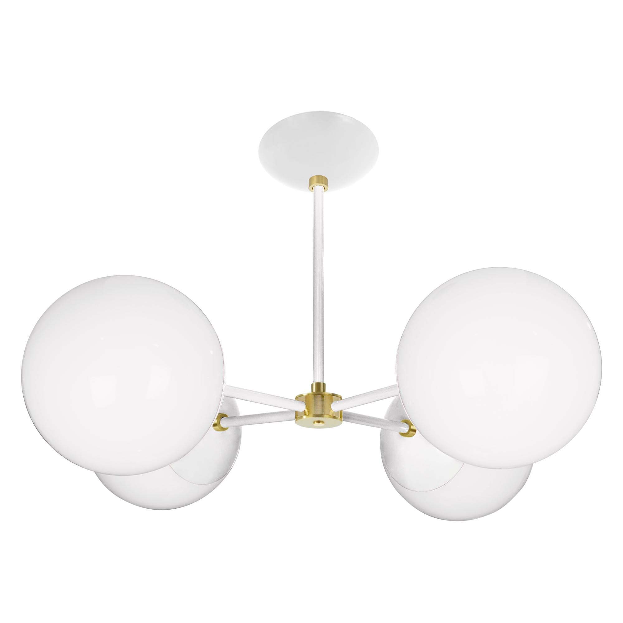 Brass and white color Big Orbi chandelier Dutton Brown lighting