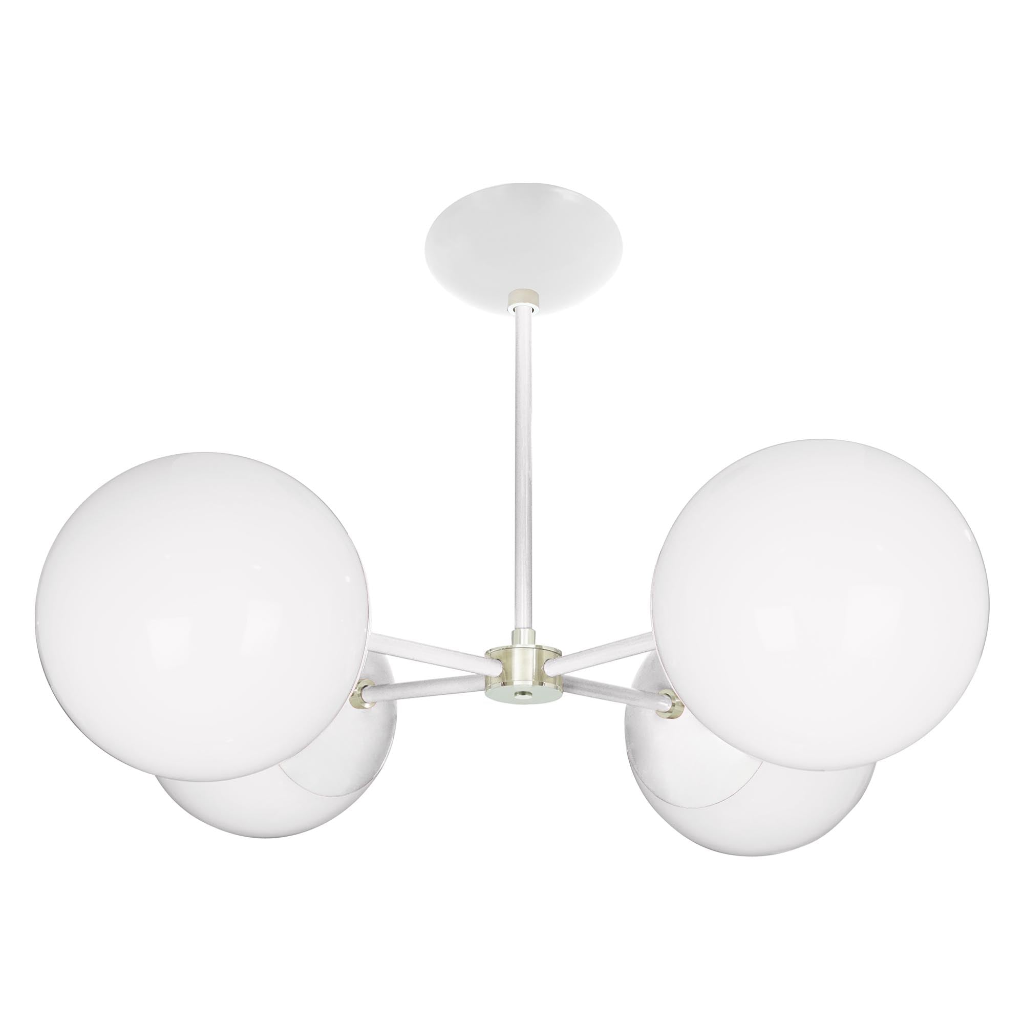 Nickel and white color Big Orbi chandelier Dutton Brown lighting