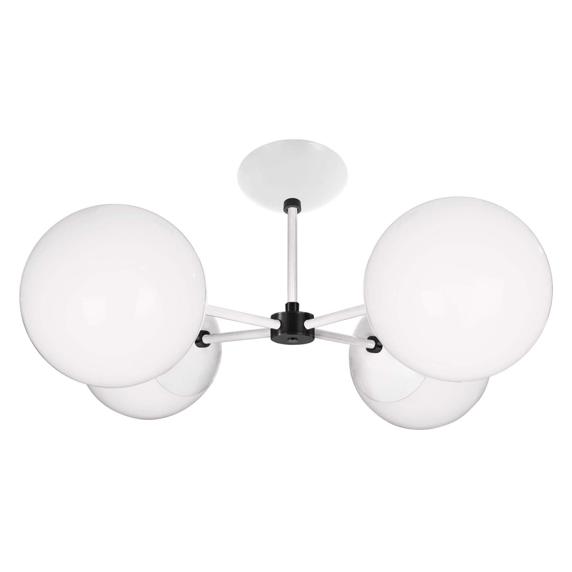 Black and white color Big Orbi flush mount Dutton Brown lighting
