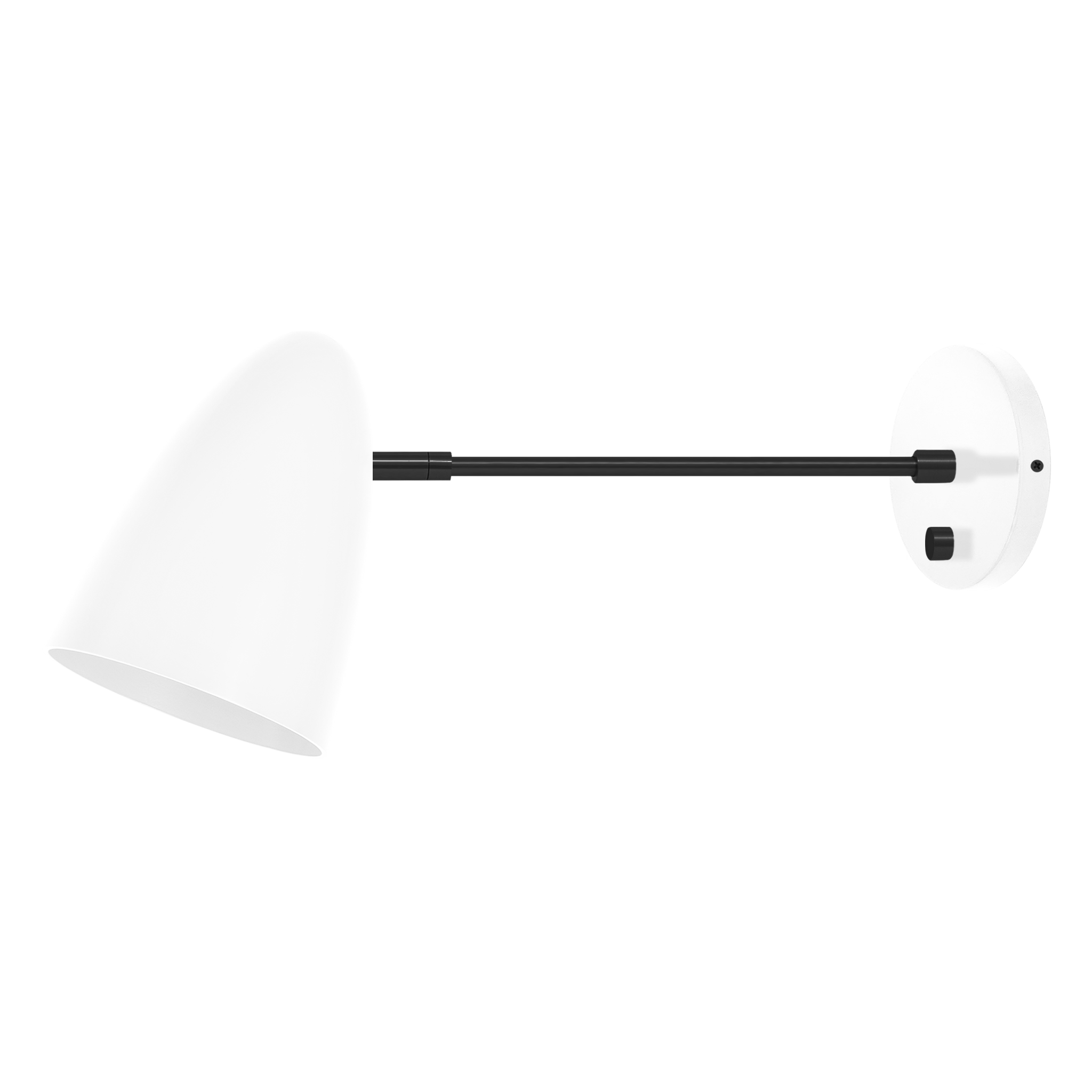 Black and white color Boom sconce 10" arm Dutton Brown lighting