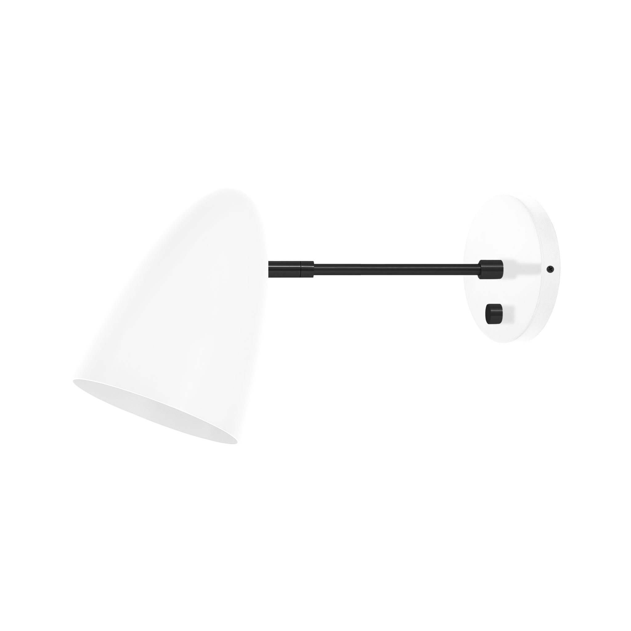 Black and white color Boom sconce 6" arm Dutton Brown lighting