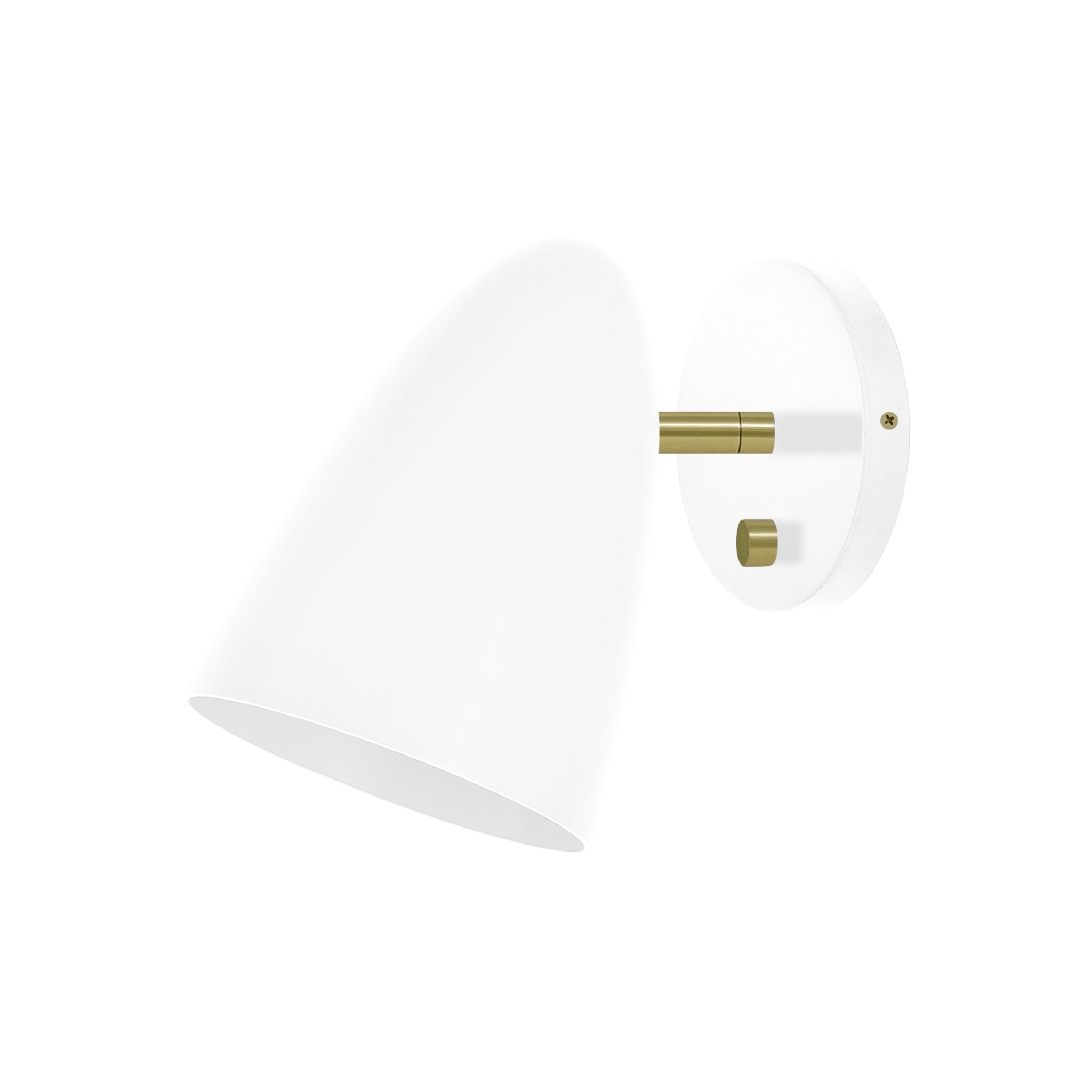 Brass and white color Boom sconce no arm Dutton Brown lighting