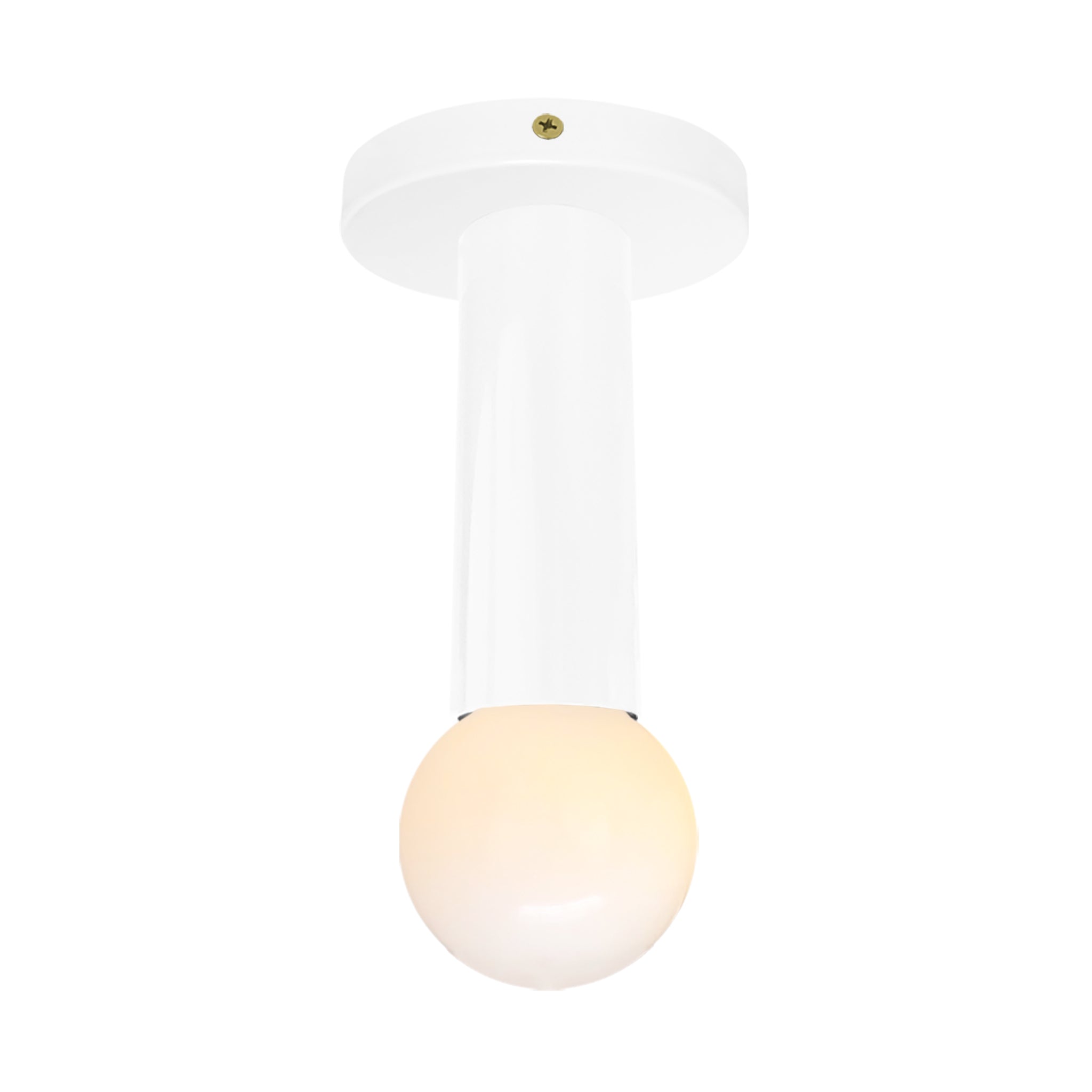 Brass and white color Eureka flush mount Dutton Brown lighting