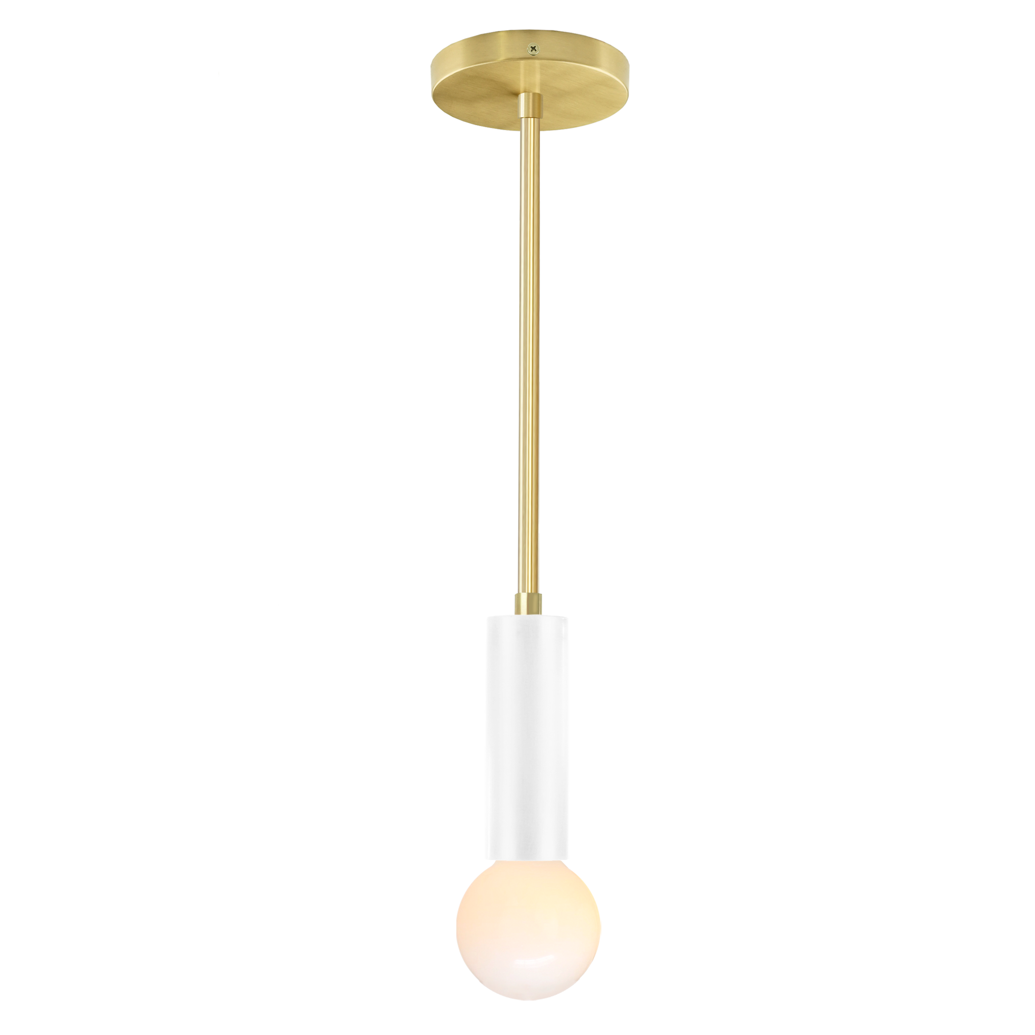 Brass and white color Eureka pendant Dutton Brown lighting