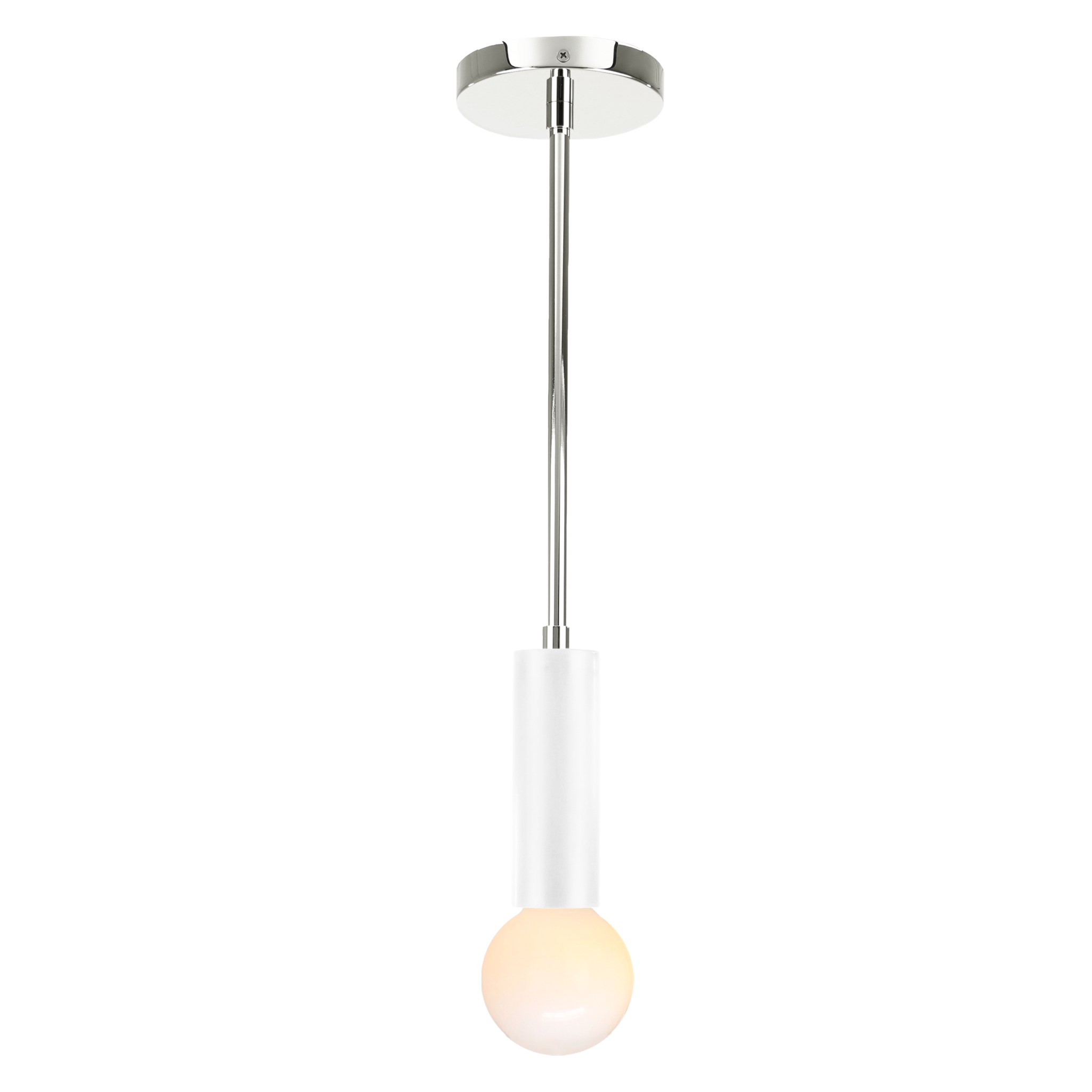 Nickel and white color Eureka pendant Dutton Brown lighting