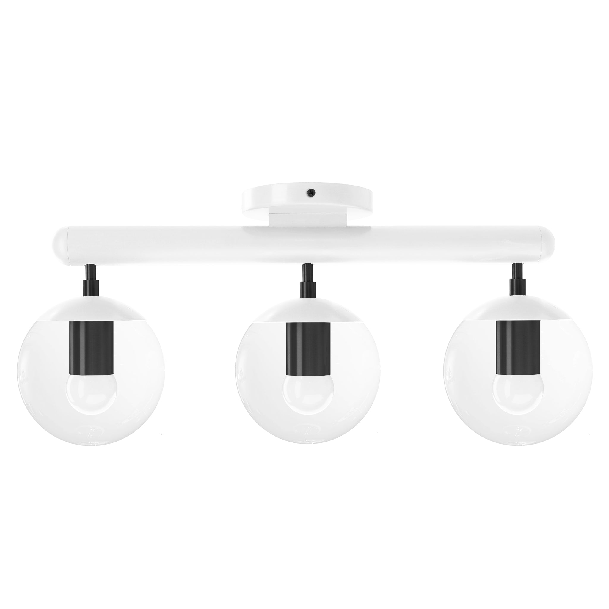 Black and white color Icon 3 flush mount Dutton Brown lighting