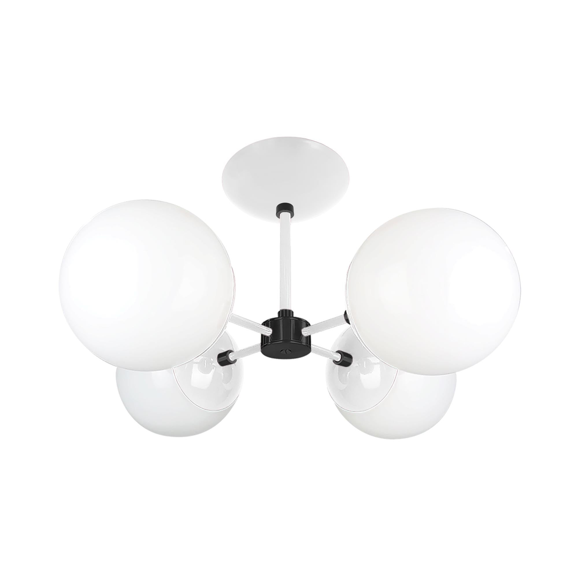 Black and white color Orbi flush mount Dutton Brown lighting