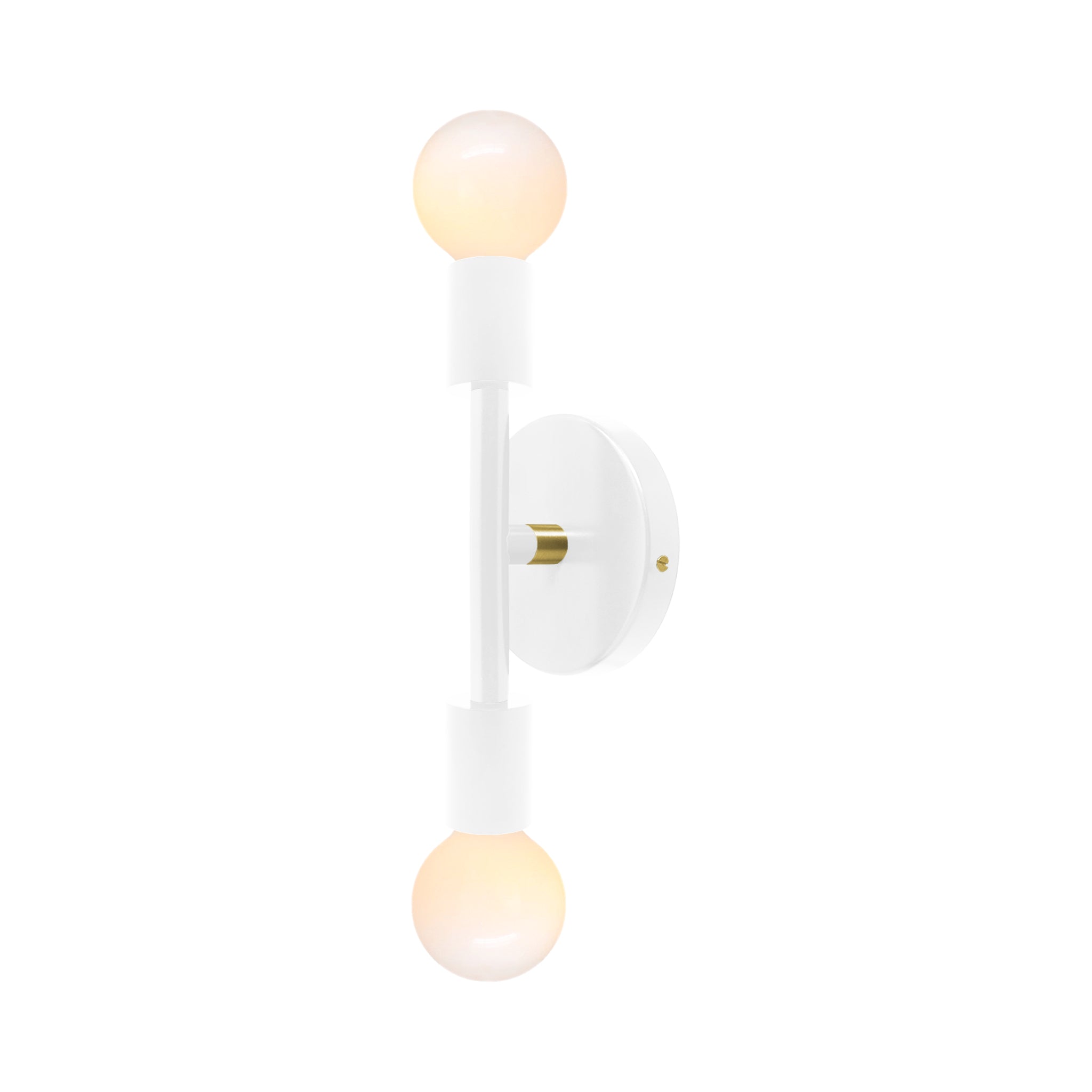 Brass and white color Pilot sconce 11" Dutton Brown lighting