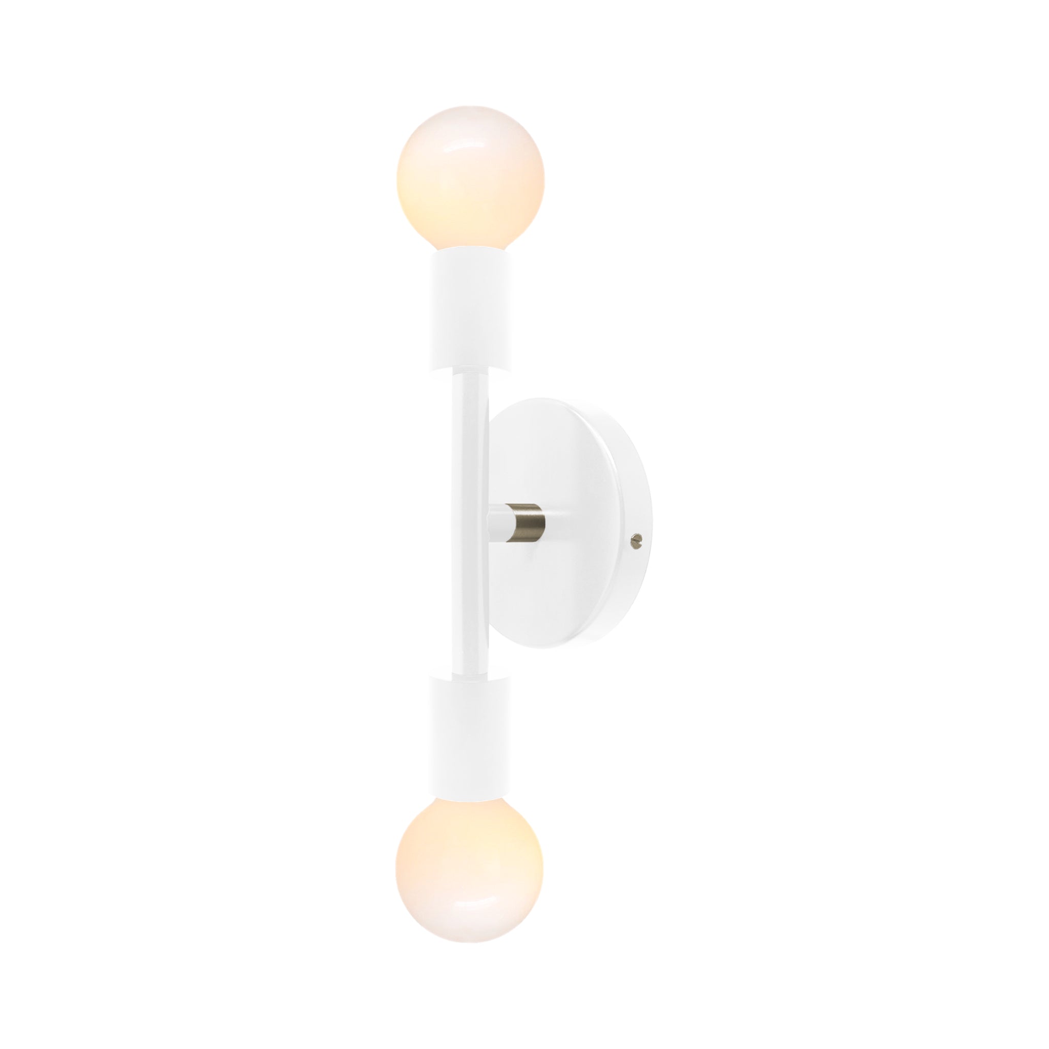 Nickel and white color Pilot sconce 11" Dutton Brown lighting