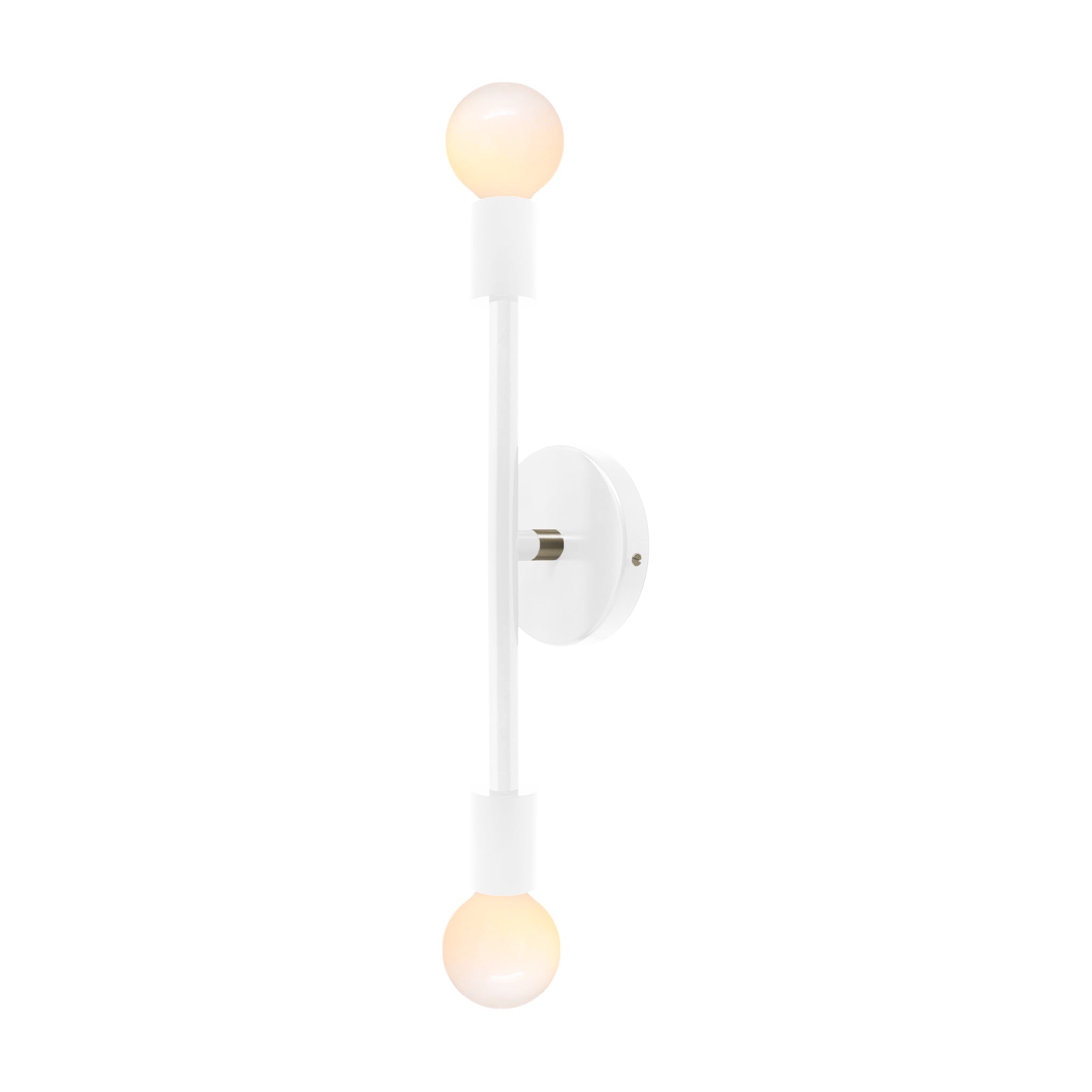 Nickel and bone color Pilot sconce 17" Dutton Brown lighting