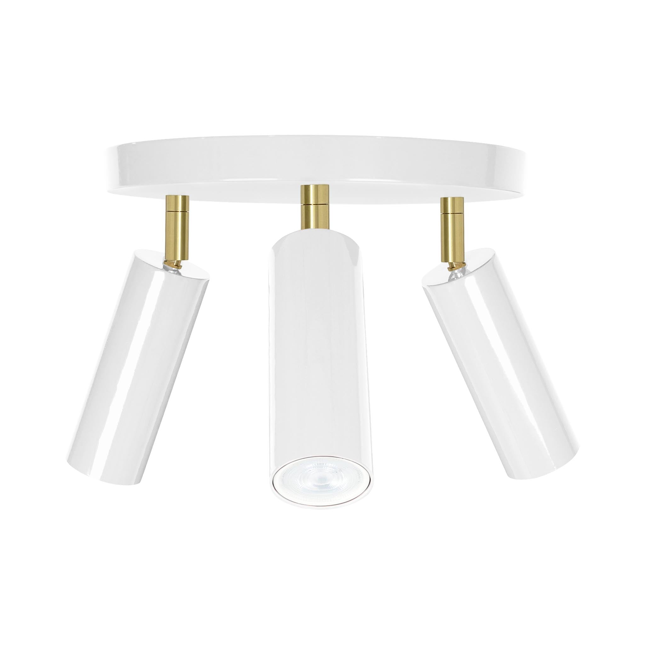 Brass and white color Pose flush mount Dutton Brown lighting